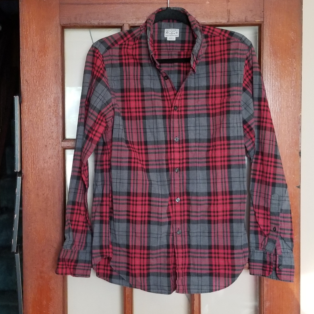 J crew plaid cotton button up